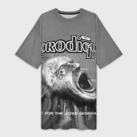 Платье-футболка 3D с принтом The Prodigy ,  |  | dnb | drum | prodigy | rave | продиджи | рейв | рэйв