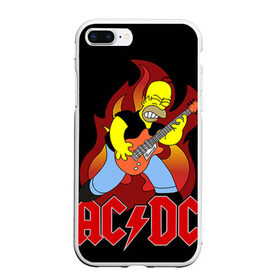 Чехол для iPhone 7Plus/8 Plus матовый с принтом AC DC , Силикон | Область печати: задняя сторона чехла, без боковых панелей | Тематика изображения на принте: ac dc | acdc | rock | рок | эйсидиси