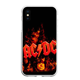 Чехол для iPhone XS Max матовый с принтом AC DC , Силикон | Область печати: задняя сторона чехла, без боковых панелей | Тематика изображения на принте: ac dc | acdc | rock | рок | эйсидиси