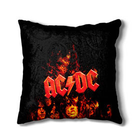 Подушка 3D с принтом AC/DC , наволочка – 100% полиэстер, наполнитель – холлофайбер (легкий наполнитель, не вызывает аллергию). | состоит из подушки и наволочки. Наволочка на молнии, легко снимается для стирки | ac dc | acdc | rock | рок | эйсидиси