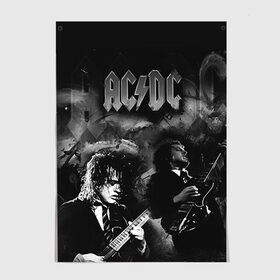 Постер с принтом AC/DC , 100% бумага
 | бумага, плотность 150 мг. Матовая, но за счет высокого коэффициента гладкости имеет небольшой блеск и дает на свету блики, но в отличии от глянцевой бумаги не покрыта лаком | ac dc | acdc | rock | рок | эйсидиси