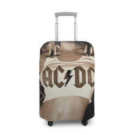 Чехол для чемодана 3D с принтом AC/DC , 86% полиэфир, 14% спандекс | двустороннее нанесение принта, прорези для ручек и колес | ac dc | acdc | rock | рок | эйсидиси