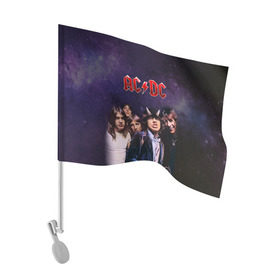 Флаг для автомобиля с принтом AC/DC , 100% полиэстер | Размер: 30*21 см | ac dc | acdc | hell | highway | rock | to | рок | эйсидиси