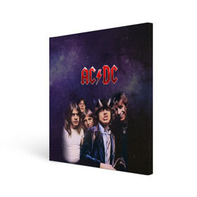 Холст квадратный с принтом AC/DC , 100% ПВХ |  | ac dc | acdc | hell | highway | rock | to | рок | эйсидиси