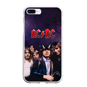 Чехол для iPhone 7Plus/8 Plus матовый с принтом AC DC , Силикон | Область печати: задняя сторона чехла, без боковых панелей | ac dc | acdc | hell | highway | rock | to | рок | эйсидиси