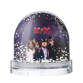 Снежный шар с принтом AC/DC , Пластик | Изображение внутри шара печатается на глянцевой фотобумаге с двух сторон | ac dc | acdc | hell | highway | rock | to | рок | эйсидиси