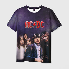 Мужская футболка 3D с принтом AC/DC , 100% полиэфир | прямой крой, круглый вырез горловины, длина до линии бедер | Тематика изображения на принте: ac dc | acdc | hell | highway | rock | to | рок | эйсидиси