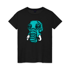 Женская футболка хлопок с принтом Rufus , 100% хлопок | прямой крой, круглый вырез горловины, длина до линии бедер, слегка спущенное плечо | elephant | hotline miami | hotlinemiami | слон