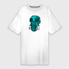 Платье-футболка хлопок с принтом Rufus ,  |  | elephant | hotline miami | hotlinemiami | слон
