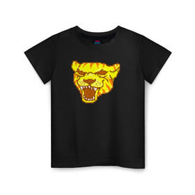 Детская футболка хлопок с принтом Tony , 100% хлопок | круглый вырез горловины, полуприлегающий силуэт, длина до линии бедер | hotline miami | hotlinemiami | tiger | тигр