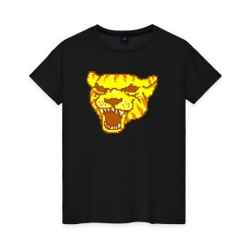 Женская футболка хлопок с принтом Tony , 100% хлопок | прямой крой, круглый вырез горловины, длина до линии бедер, слегка спущенное плечо | hotline miami | hotlinemiami | tiger | тигр