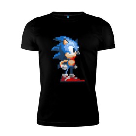 Мужская футболка премиум с принтом Sonic , 92% хлопок, 8% лайкра | приталенный силуэт, круглый вырез ворота, длина до линии бедра, короткий рукав | nintendo | sonic | нинтендо | соник