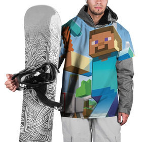 Накидка на куртку 3D с принтом Майнкрафт , 100% полиэстер |  | game | minecraft | pixel | майнкрафт | овцы