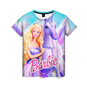 Женская футболка 3D с принтом Barbie , 100% полиэфир ( синтетическое хлопкоподобное полотно) | прямой крой, круглый вырез горловины, длина до линии бедер | Тематика изображения на принте: barbie | барби | кукла