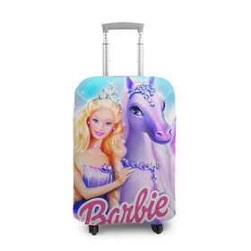 Чехол для чемодана 3D с принтом Barbie , 86% полиэфир, 14% спандекс | двустороннее нанесение принта, прорези для ручек и колес | barbie | барби | кукла