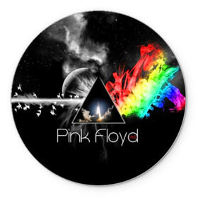 Коврик круглый с принтом Pink Floyd , резина и полиэстер | круглая форма, изображение наносится на всю лицевую часть | pink floyd | rock | рок