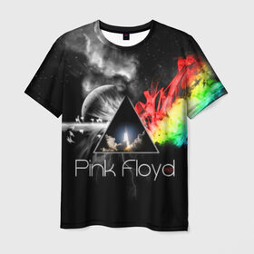 Мужская футболка 3D с принтом Pink Floyd , 100% полиэфир | прямой крой, круглый вырез горловины, длина до линии бедер | pink floyd | rock | рок