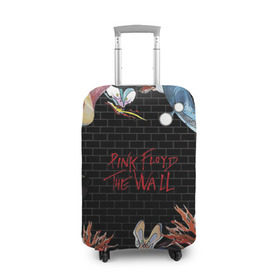 Чехол для чемодана 3D с принтом Pink Floyd , 86% полиэфир, 14% спандекс | двустороннее нанесение принта, прорези для ручек и колес | pink floyd | rock | wall | рок