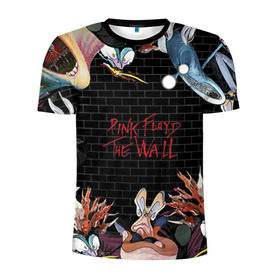 Мужская футболка 3D спортивная с принтом Pink Floyd , 100% полиэстер с улучшенными характеристиками | приталенный силуэт, круглая горловина, широкие плечи, сужается к линии бедра | Тематика изображения на принте: pink floyd | rock | wall | рок