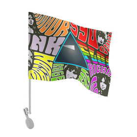 Флаг для автомобиля с принтом Pink Floyd , 100% полиэстер | Размер: 30*21 см | pink floyd | rock | рок