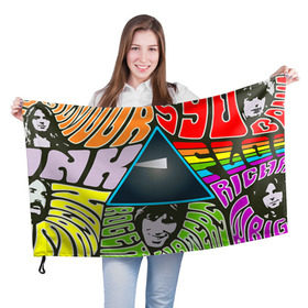 Флаг 3D с принтом Pink Floyd , 100% полиэстер | плотность ткани — 95 г/м2, размер — 67 х 109 см. Принт наносится с одной стороны | pink floyd | rock | рок
