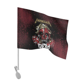 Флаг для автомобиля с принтом Metallica , 100% полиэстер | Размер: 30*21 см | metallica | металл | рок