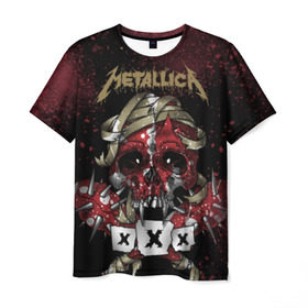 Мужская футболка 3D с принтом Metallica , 100% полиэфир | прямой крой, круглый вырез горловины, длина до линии бедер | metallica | металл | рок