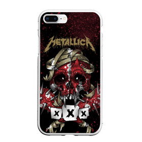 Чехол для iPhone 7Plus/8 Plus матовый с принтом Metallica , Силикон | Область печати: задняя сторона чехла, без боковых панелей | metallica | металл | рок