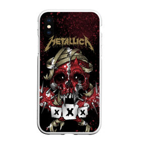 Чехол для iPhone XS Max матовый с принтом Metallica , Силикон | Область печати: задняя сторона чехла, без боковых панелей | metallica | металл | рок