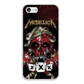 Чехол для iPhone 5/5S матовый с принтом Metallica , Силикон | Область печати: задняя сторона чехла, без боковых панелей | metallica | металл | рок