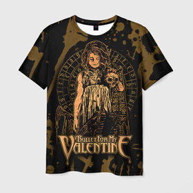 Мужская футболка 3D с принтом Bullet for my valentine , 100% полиэфир | прямой крой, круглый вырез горловины, длина до линии бедер | bullet for my valentine