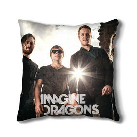 Подушка 3D с принтом Imagine Dragons , наволочка – 100% полиэстер, наполнитель – холлофайбер (легкий наполнитель, не вызывает аллергию). | состоит из подушки и наволочки. Наволочка на молнии, легко снимается для стирки | imagine dragons