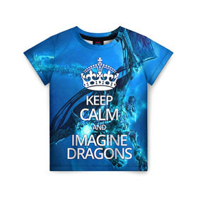 Детская футболка 3D с принтом Imagine Dragons , 100% гипоаллергенный полиэфир | прямой крой, круглый вырез горловины, длина до линии бедер, чуть спущенное плечо, ткань немного тянется | imagine dragons