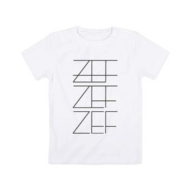 Детская футболка хлопок с принтом ZEF , 100% хлопок | круглый вырез горловины, полуприлегающий силуэт, длина до линии бедер | die antwoord