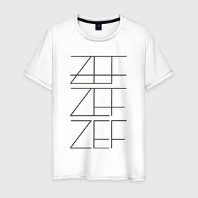 Мужская футболка хлопок с принтом ZEF , 100% хлопок | прямой крой, круглый вырез горловины, длина до линии бедер, слегка спущенное плечо. | die antwoord