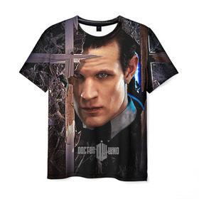 Мужская футболка 3D с принтом Доктор кто , 100% полиэфир | прямой крой, круглый вырез горловины, длина до линии бедер | doctor who | будка | доктор кто | сериал | тардис