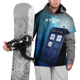 Накидка на куртку 3D с принтом Тардис , 100% полиэстер |  | doctor who | будка | доктор кто | сериал | тардис