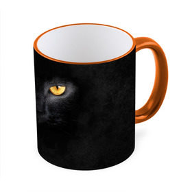 Кружка 3D с принтом Черная кошка , керамика | ёмкость 330 мл | глаза | киса | кот | котик | кошка | черная кошка