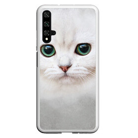 Чехол для Honor 20 с принтом Белый котик , Силикон | Область печати: задняя сторона чехла, без боковых панелей | белая кошка | киса | кот | котик | кошка