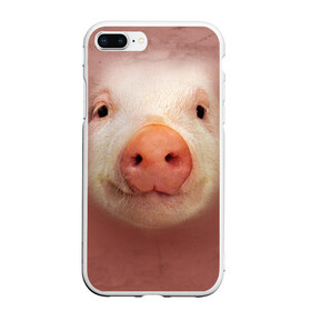 Чехол для iPhone 7Plus/8 Plus матовый с принтом Хрюшка , Силикон | Область печати: задняя сторона чехла, без боковых панелей | свинка | свинья | хрюшка