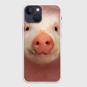 Чехол для iPhone 13 mini с принтом Хрюшка ,  |  | свинка | свинья | хрюшка