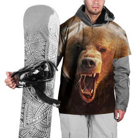Накидка на куртку 3D с принтом Медведь , 100% полиэстер |  | медведь | мишка