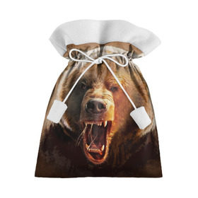 Подарочный 3D мешок с принтом Медведь , 100% полиэстер | Размер: 29*39 см | медведь | мишка