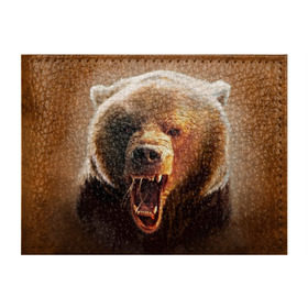 Обложка для студенческого билета с принтом Медведь , натуральная кожа | Размер: 11*8 см; Печать на всей внешней стороне | медведь | мишка