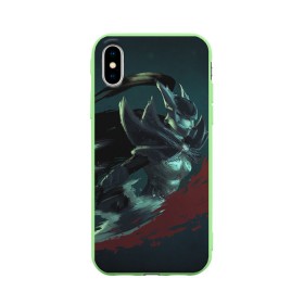 Чехол для Apple iPhone X силиконовый матовый с принтом Phantom Assassin , Силикон | Печать на задней стороне чехла, без боковой панели | dota2 | ассассин | дота 2 | игры | фантом