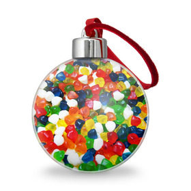 Ёлочный шар с принтом Мармелад , Пластик | Диаметр: 77 мм | вкусности | конфеты | мармелад | сладости