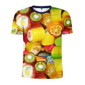 Мужская футболка 3D спортивная с принтом Леденцы , 100% полиэстер с улучшенными характеристиками | приталенный силуэт, круглая горловина, широкие плечи, сужается к линии бедра | вкусности | конфеты сладости | леденец