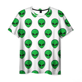 Мужская футболка 3D с принтом Пришелец , 100% полиэфир | прямой крой, круглый вырез горловины, длина до линии бедер | инопланетянин | пришелец