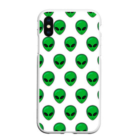 Чехол для iPhone XS Max матовый с принтом Пришелец , Силикон | Область печати: задняя сторона чехла, без боковых панелей | инопланетянин | пришелец