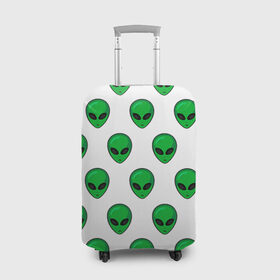 Чехол для чемодана 3D с принтом Пришелец , 86% полиэфир, 14% спандекс | двустороннее нанесение принта, прорези для ручек и колес | инопланетянин | пришелец